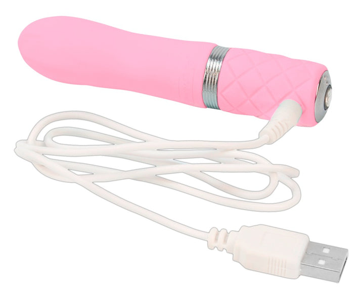 Kompakt vibrator med silkeblød silikone og lette riller