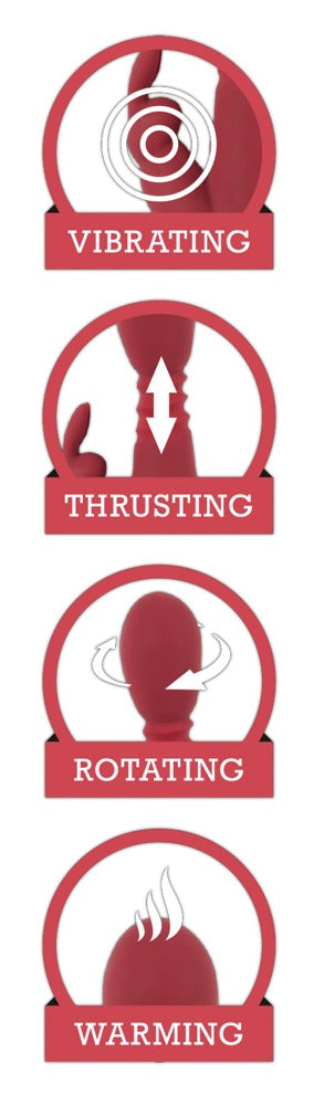 Rabbit Vibrator med Bevægelige Ører – Intens Varme & Dobbelt Stimulation - EternaNordic