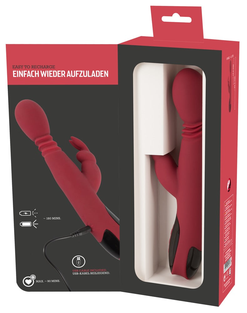 Rabbit Vibrator med Bevægelige Ører – Intens Varme & Dobbelt Stimulation - EternaNordic