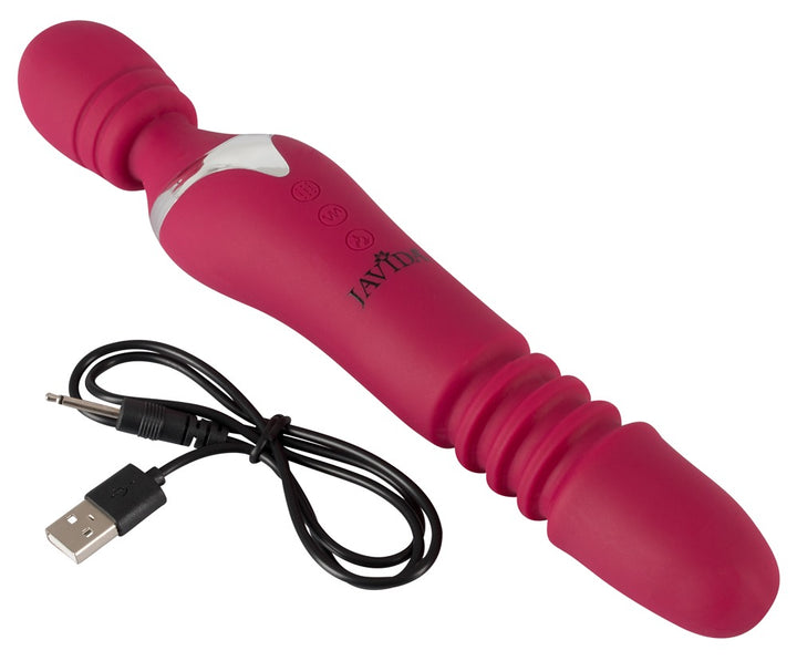 Javida massagestav med thrusting-funktion, roterende skaft og USB-opladning