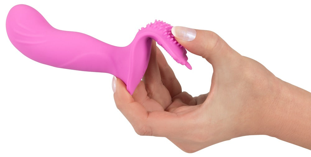 Sweet Smile pink G-Spot Panty Vibe med indførbart skaft og klitorisstimulator