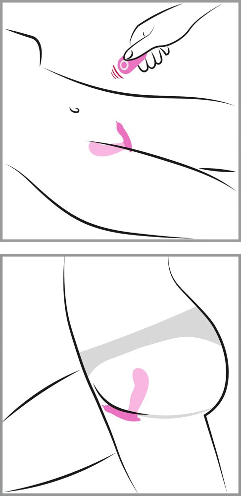 Sweet Smile pink G-Spot vibrator med ydre nubret klitoriskontakt