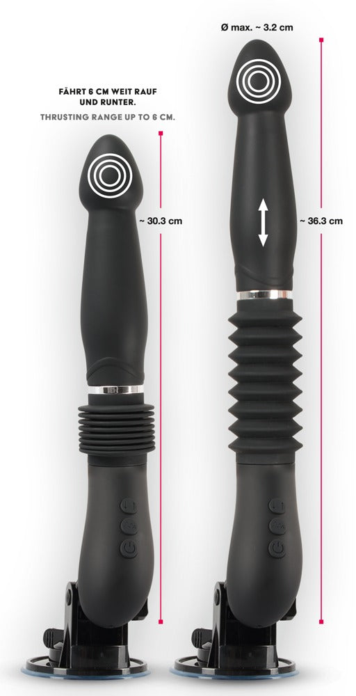 Premium Thrusting Vibrator – Dyb Rytme, 7 Vibrationer & Justerbar Suction Cup