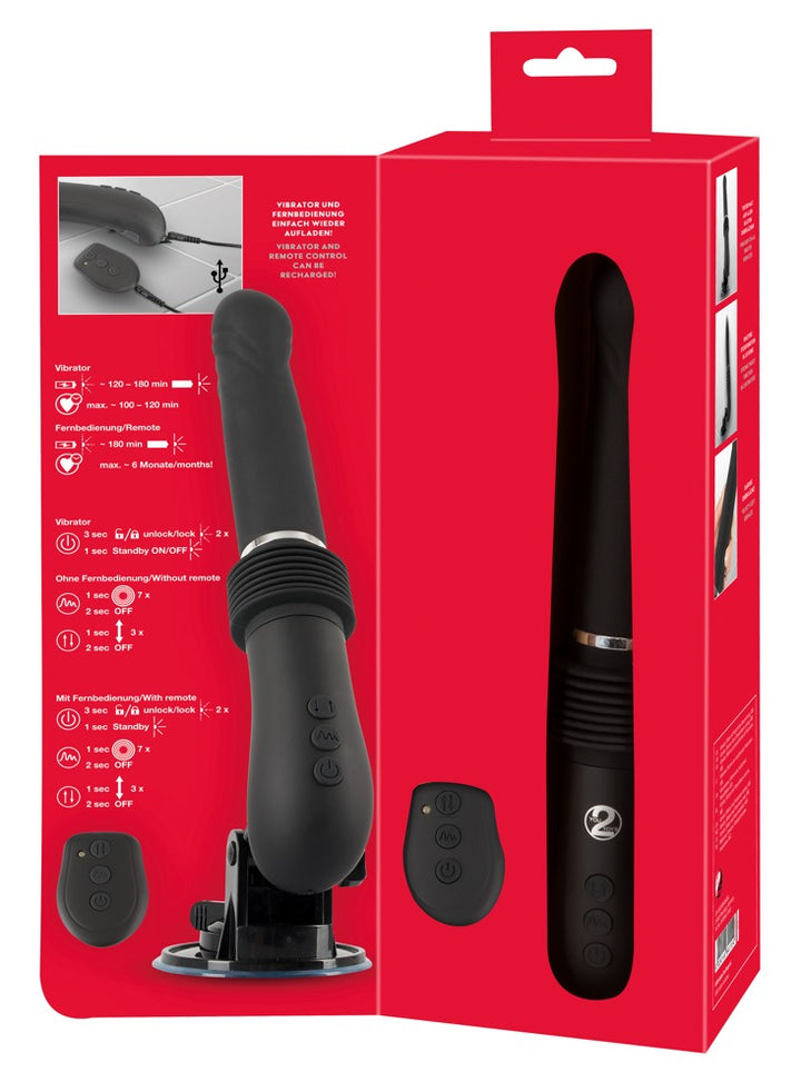 Premium Thrusting Vibrator 2.0 – Justerbar Suction Cup & Kraftfuld Rytme