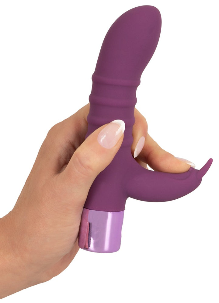Vandtæt mini rabbit vibrator med buet skaft