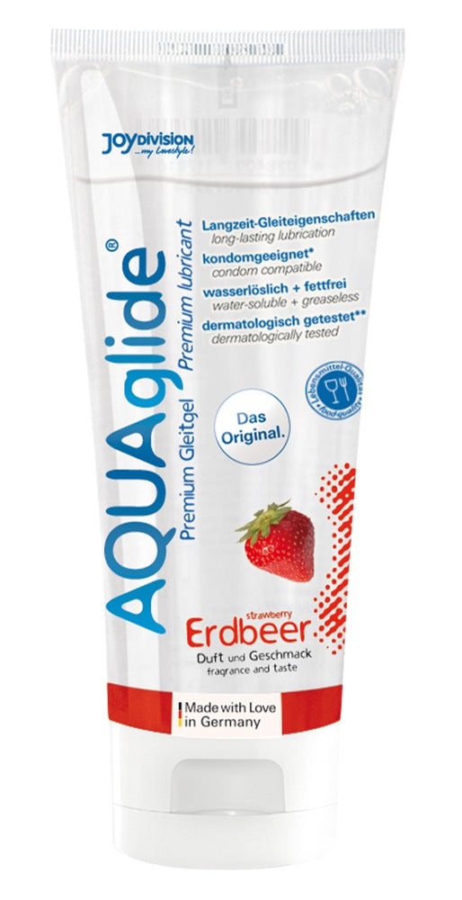 AQUAglide Strawberry – Vandbaseret Jordbærglidemiddel (100 ml)