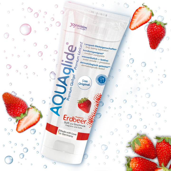 AQUAglide Strawberry – Vandbaseret Jordbærglidemiddel (100 ml)