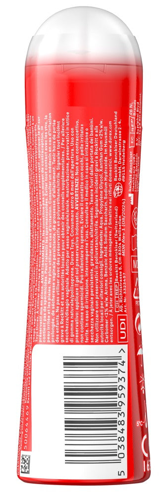 Durex Strawberry glidecreme med jordbærsmag til oral, vaginal og anal leg