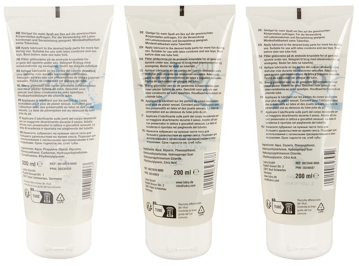 Just Glide Lubricant Set – 3-Pak Vandbaseret Glidemiddel (600 ml)