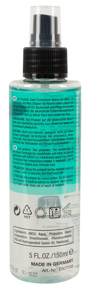 EROS Intimate & Toy Cleaner – 2-i-1 Rengøring & Pleje (150 ml)