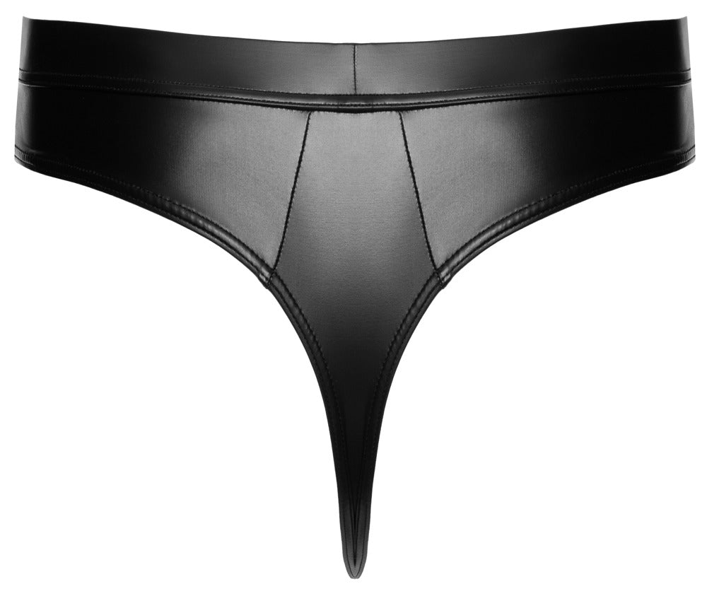 Wetlook Thong med Lynlås & Røde Detaljer - EternaNordic