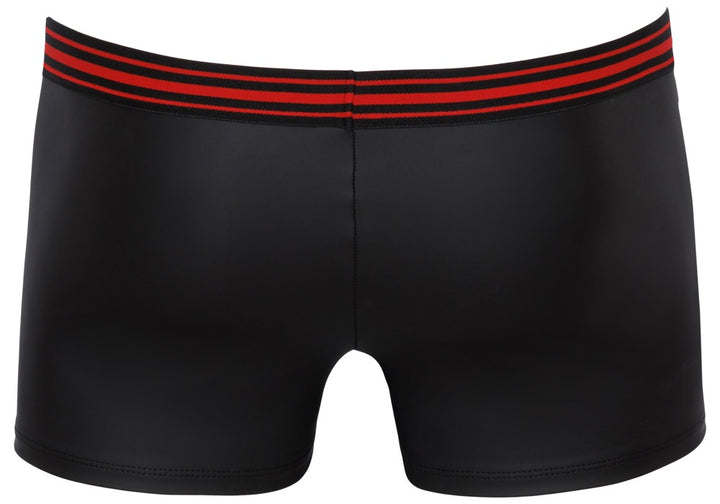 Matte Black Boxershorts med Rød Lynlås