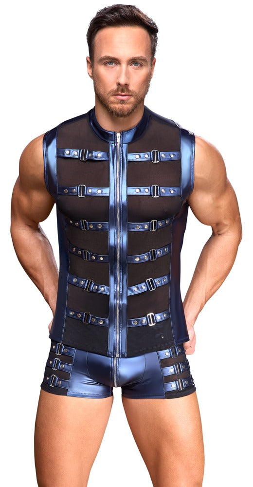 Metallic Blue Matte Bukser – NEK