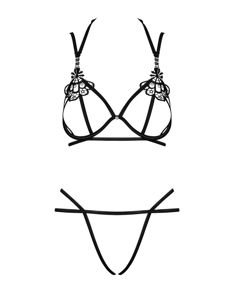 Åbent Lingeriesæt med Guipure Detaljer