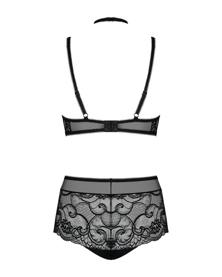 Elizenes – Sort Lingerisæt med Underwire BH & High-Waist Trusser