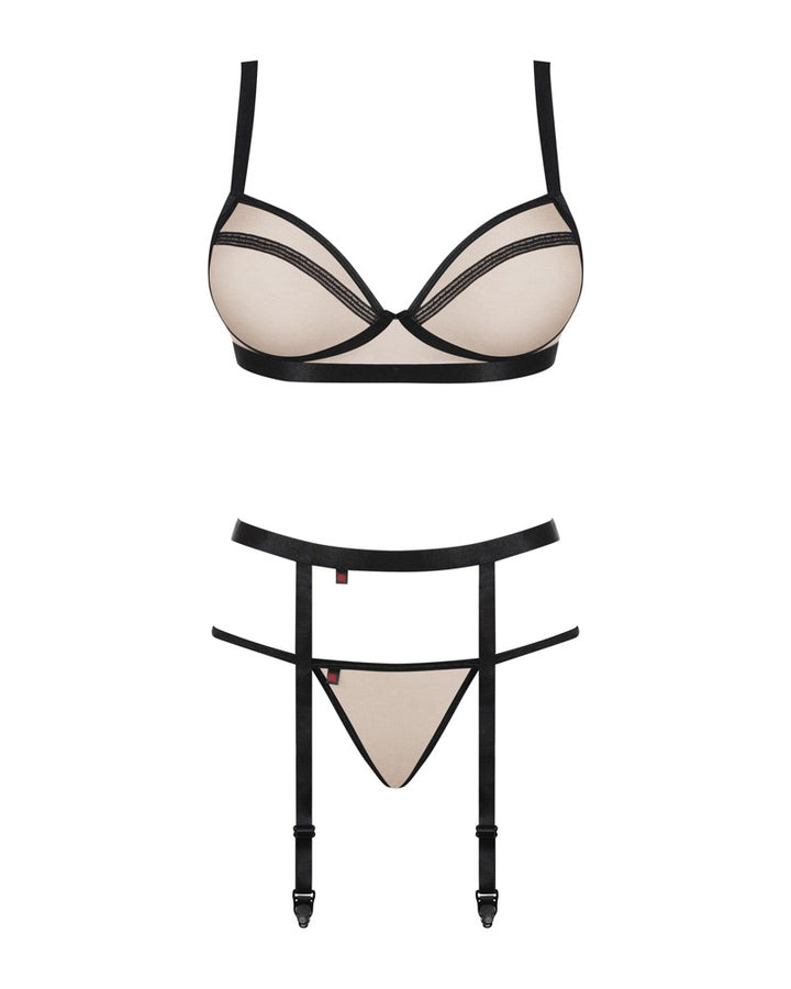 Lingerie Sæt i Nude & Sort