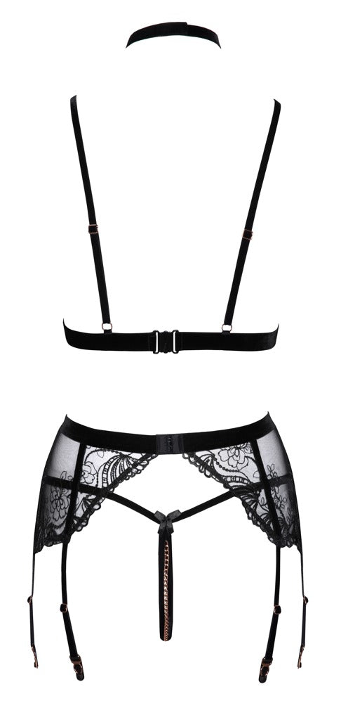 Abierta Fina – Velvet & Embroidery 4-Deluxe Lingerisæt