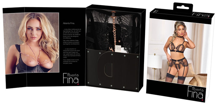 Abierta Fina – Velvet & Embroidery 4-Deluxe Lingerisæt