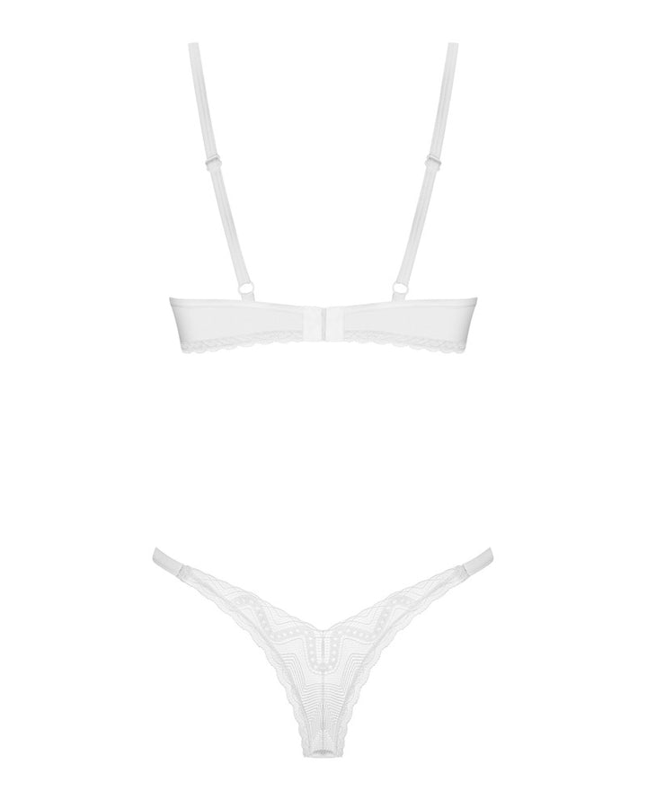 Alissium – Trådløst BH- & G-Stringsæt i Hvid Blonde