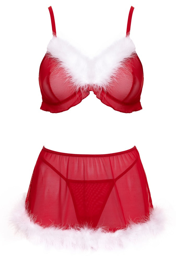 X-Mas 3-delt Lingerisæt – Cottelli Lingerie - EternaNordic