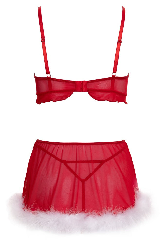 X-Mas 3-delt Lingerisæt – Cottelli Lingerie - EternaNordic