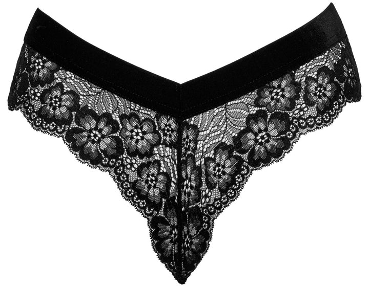 Cottelli – Lace Panties med Stimulerende Kæde