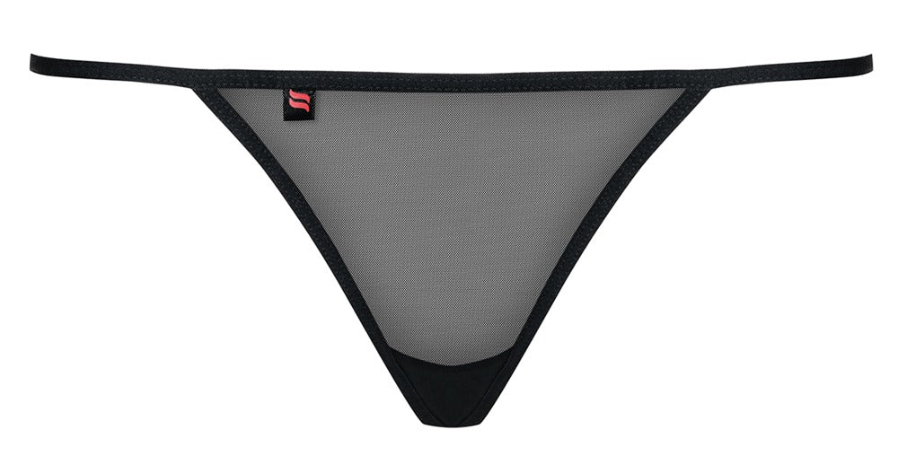 Luiza Sort String med Broderi