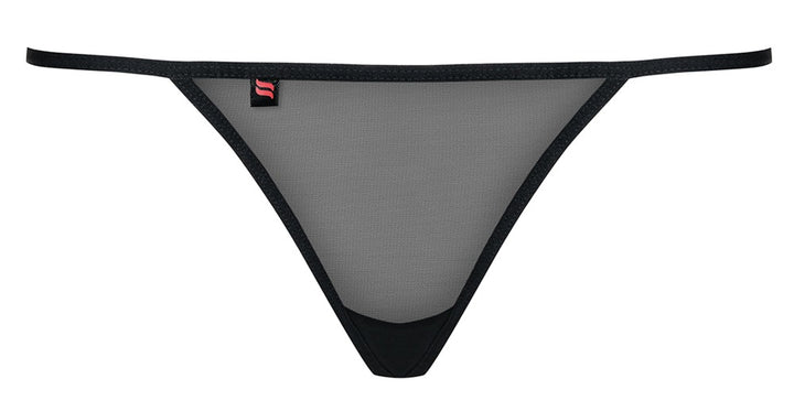 Luiza Sort String med Broderi