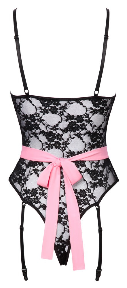 Cottelli COSTUMES ouvert maid-body med rosa forklæde