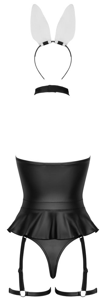 3-delt Sort Bunny Kostume