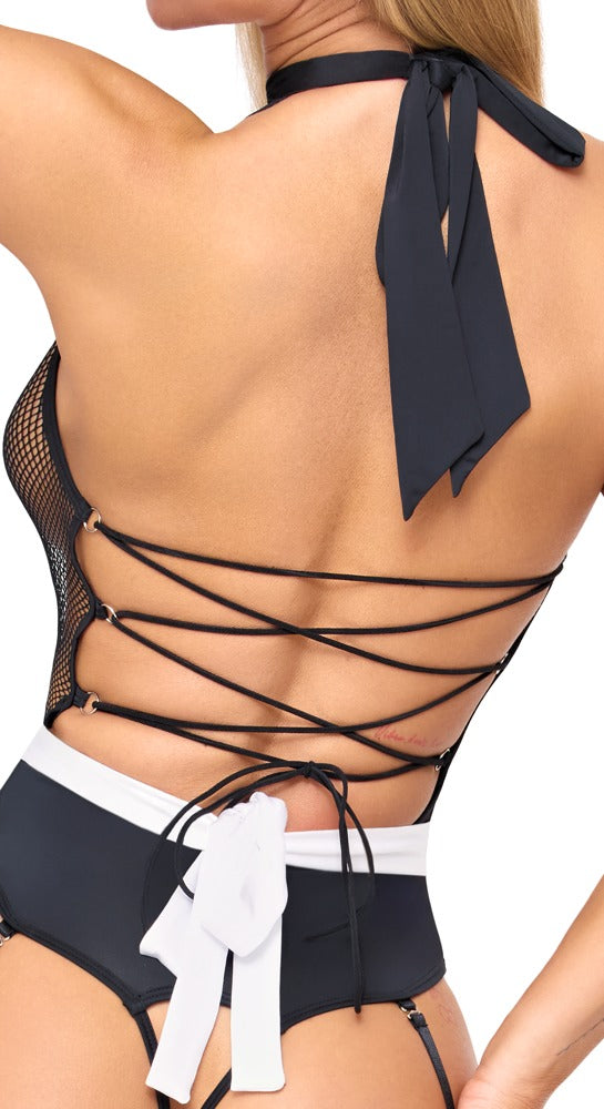 Cottelli COSTUMES ouvert maid-body med forklæde