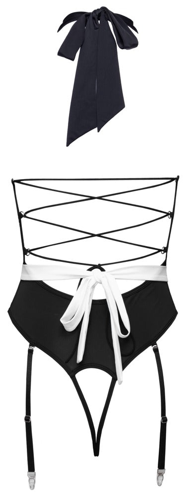 Cottelli COSTUMES ouvert maid-body med forklæde