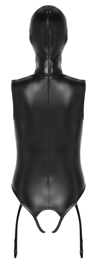 Åben Body med Strømpeholdere & Maske