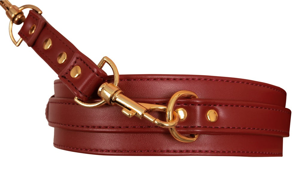 Kombinationsmanchetter i Rødt Læderlook