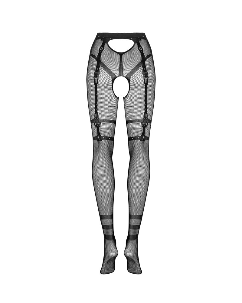 Obsessive – Crotchless Fishnet Tights S123 (Sort) - EternaNordic