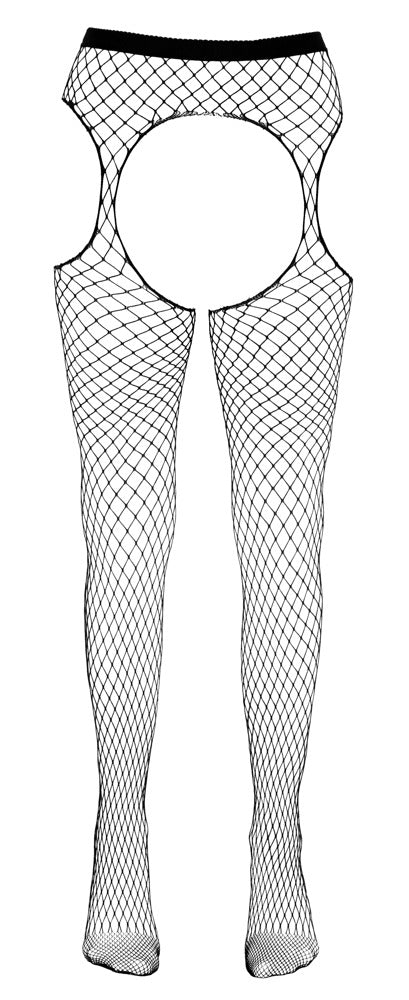 Fence Net Suspender Tights – Åben, Sort & Ekstremt iøjnefaldende