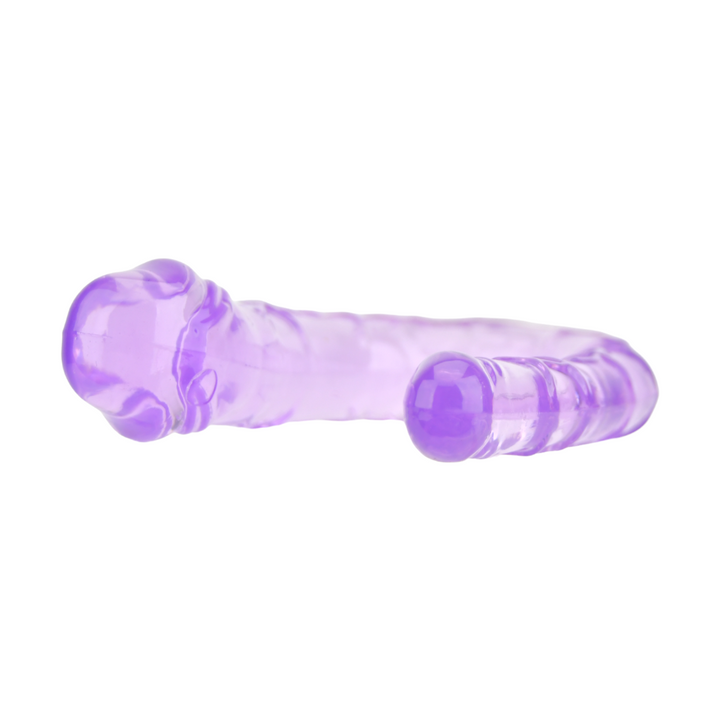 Dobbeltsidet dildo med slank og fyldigere ende