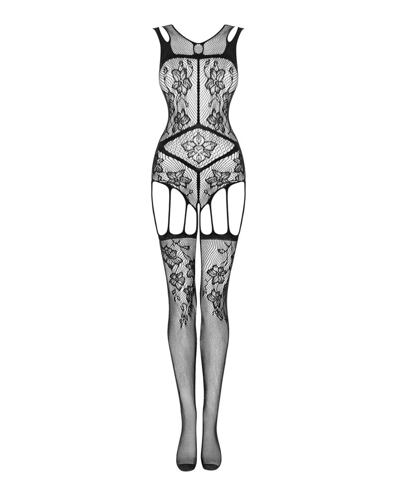 Floral Mesh Bodystocking – Sensuel One-Piece
