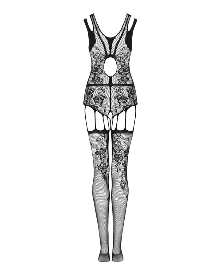 Floral Mesh Bodystocking – Sensuel One-Piece