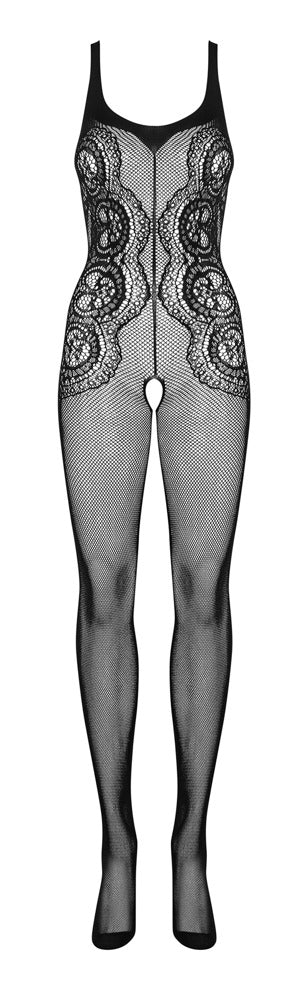 Obsessive G335 ouvert net-catsuit med mønster