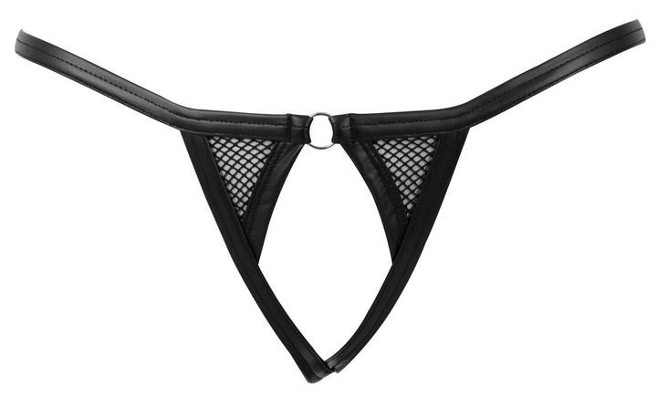 Cottelli BONDAGE open-cup basque med kæder og ouvert string