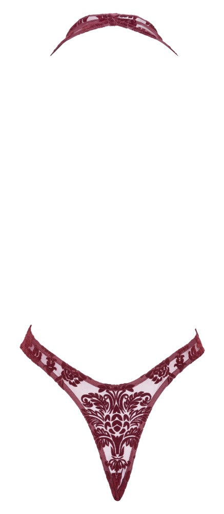 Transparent Halterneck Body i Bourgogne