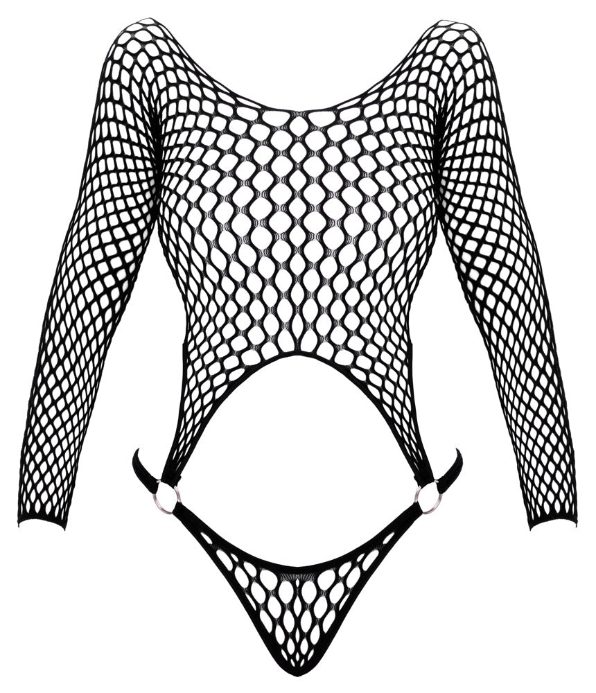 Net Thong Body med Lange Ærmer & Ringe - EternaNordic