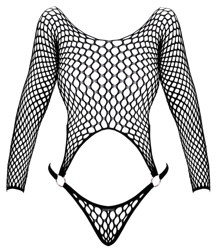 Net Thong Body med Lange Ærmer & Ringe - EternaNordic