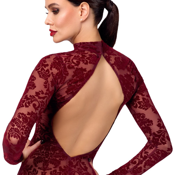 Langærmet, Ankellang Kjole i Bourgogne