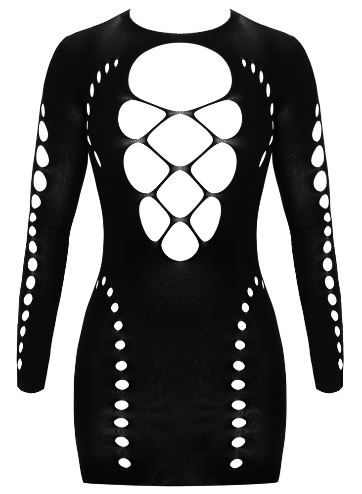 Tætsiddende Mini Kjole med Cut-Outs & Lange Ærmer - EternaNordic