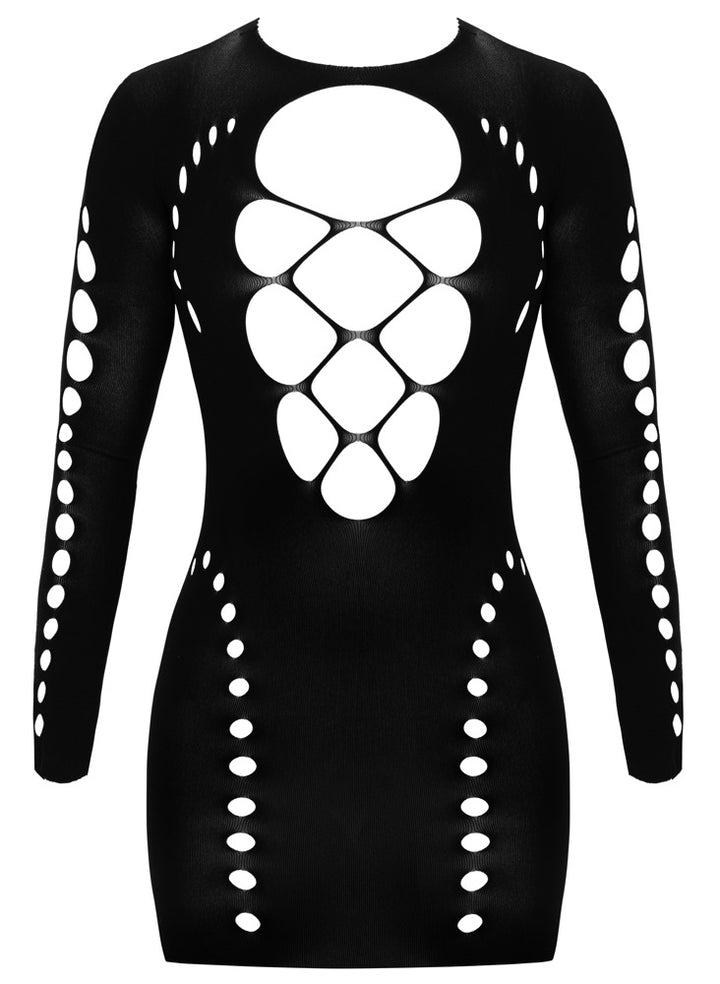 Tætsiddende Mini Kjole med Cut-Outs & Lange Ærmer - EternaNordic