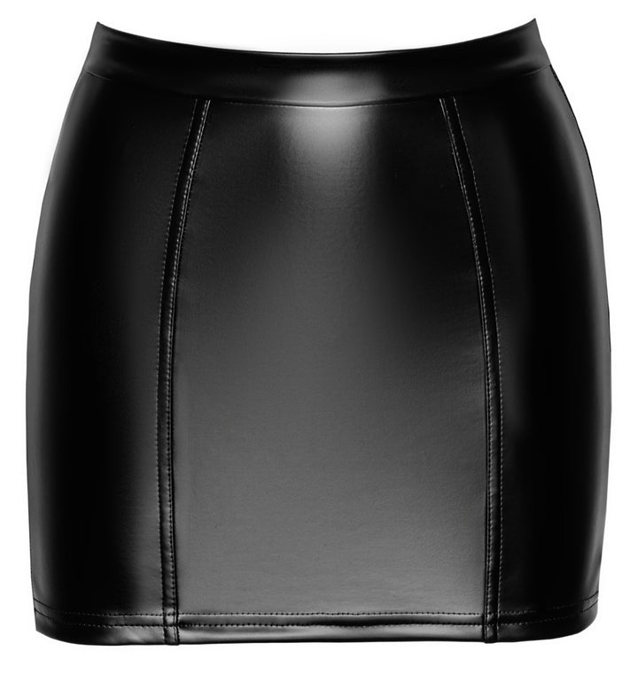 Orgia Powerwetlook Miniskirt – Noir Handmade