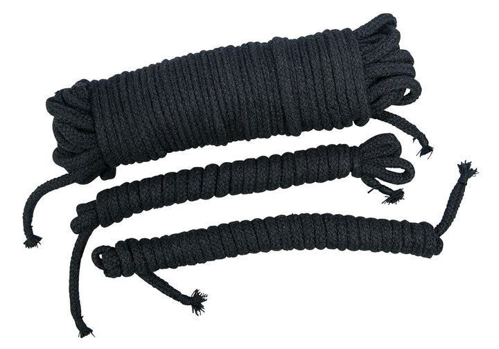 3-delt bondage reb sæt i 100% bomuld med 20 m reb og 2 x 3 m reb