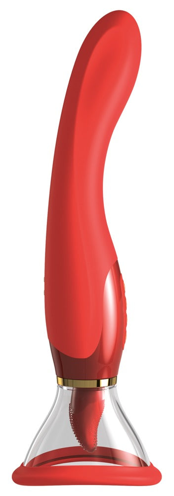 3-i-1 vibrator med G-spot, klitoris og suction funktion